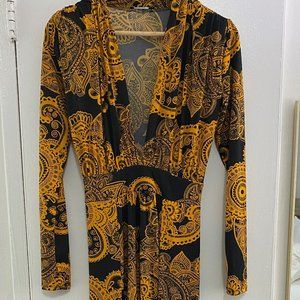 Black & Yellow Tribal Maxi Dress - Fashion Nova - Size M